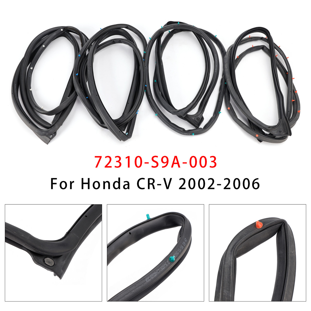 2002-2006 Honda CR-V 4PCS Weatherstrip Seal Gasket 72310-S9A-003 Generic