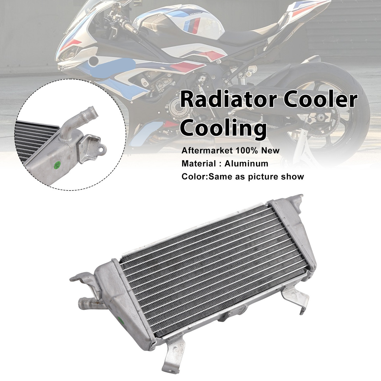 2019-2025 BMW S1000R/RR/XR Radiator Cooler Silver Generic