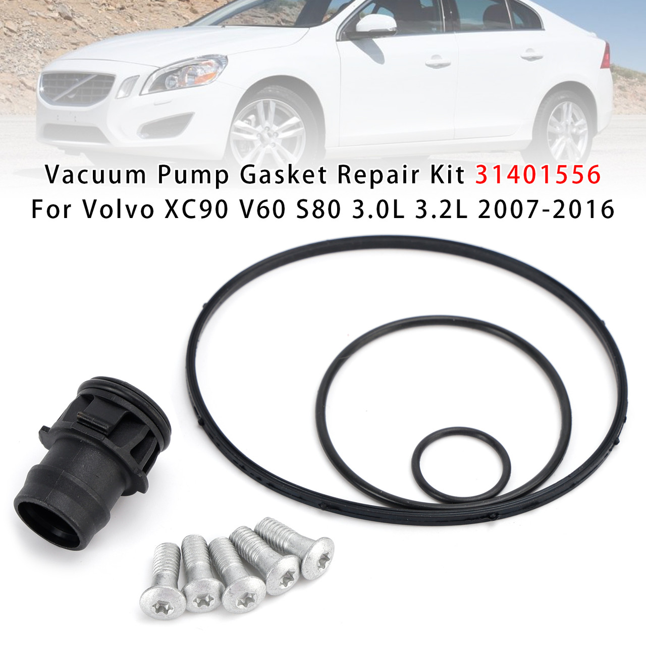 2007-2016 Volvo XC60 XC70 XC90 Vacuum Pump Gasket Repair Kit 31401556 Generic