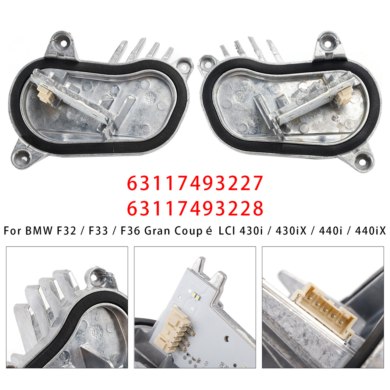2018-2020 BMW F80 F32 F33 F36 LCI 4 Series 2PCS Angel Eye DRL LED Module 63117493227 63117493228 White Generic