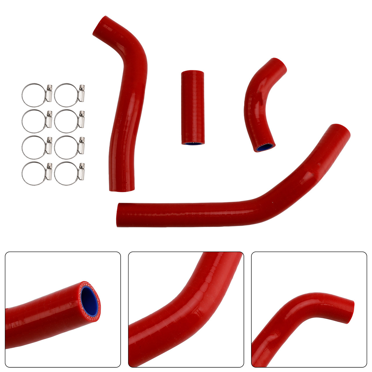 2021-2025 Honda CRF450R/ RX/ RWE Silicone Radiator coolant Hose kit Red Generic