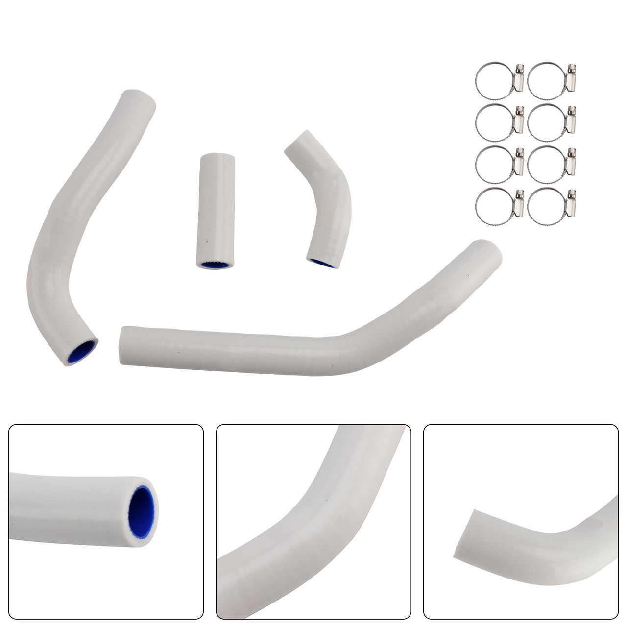 2021-2025 Honda CRF450R/ RX/ RWE Silicone Radiator coolant Hose kit White Generic