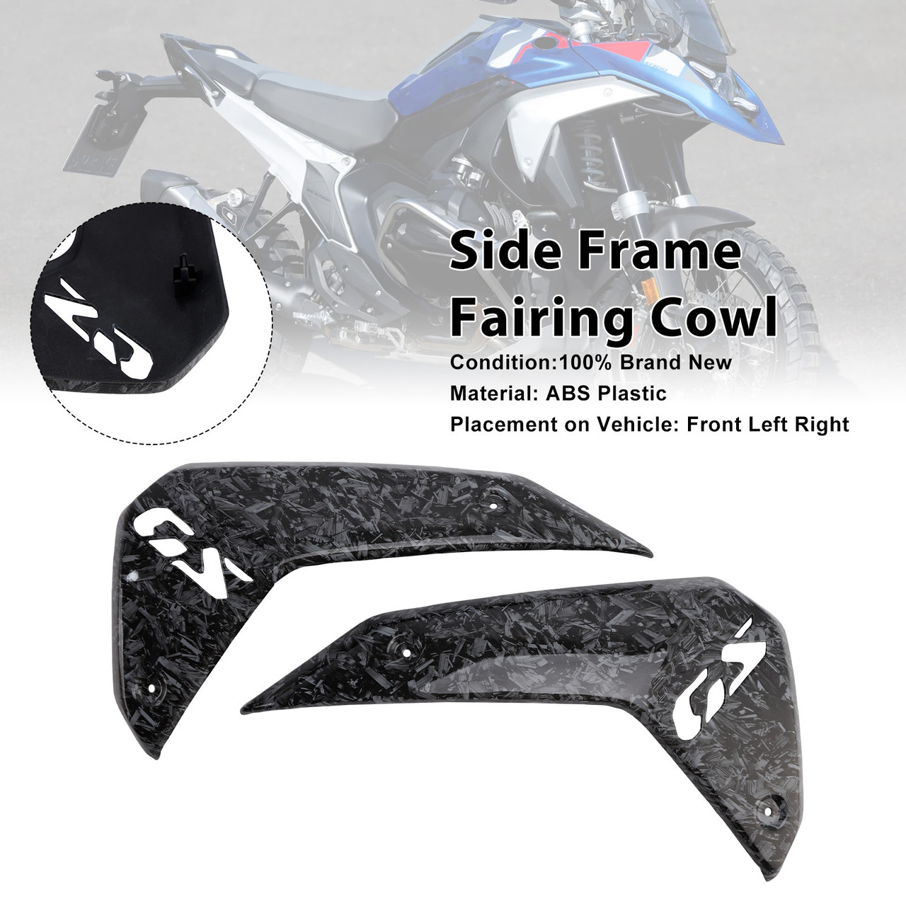 2024-2026 BMWR1300GS Side Frame Fairing Cowl Guards Radiator Cover Forge Generic