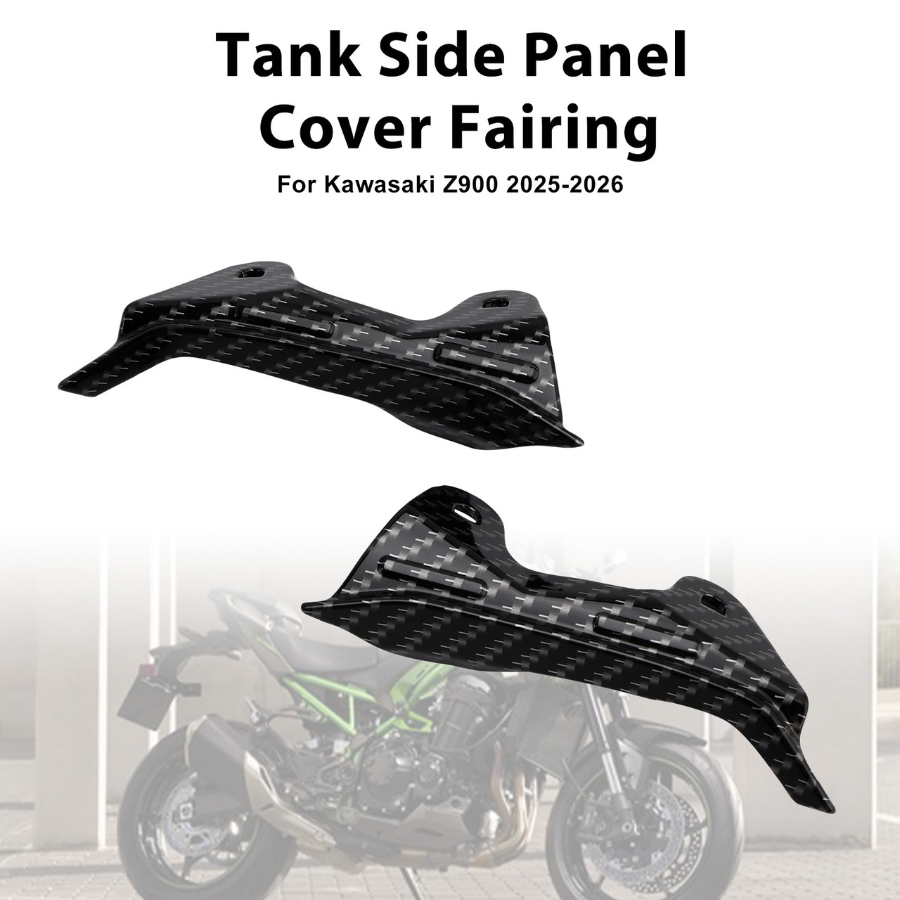 2025-2026 Kawasaki Z900 Tank Side Interior Cover Panel Fairing Carbon Generic