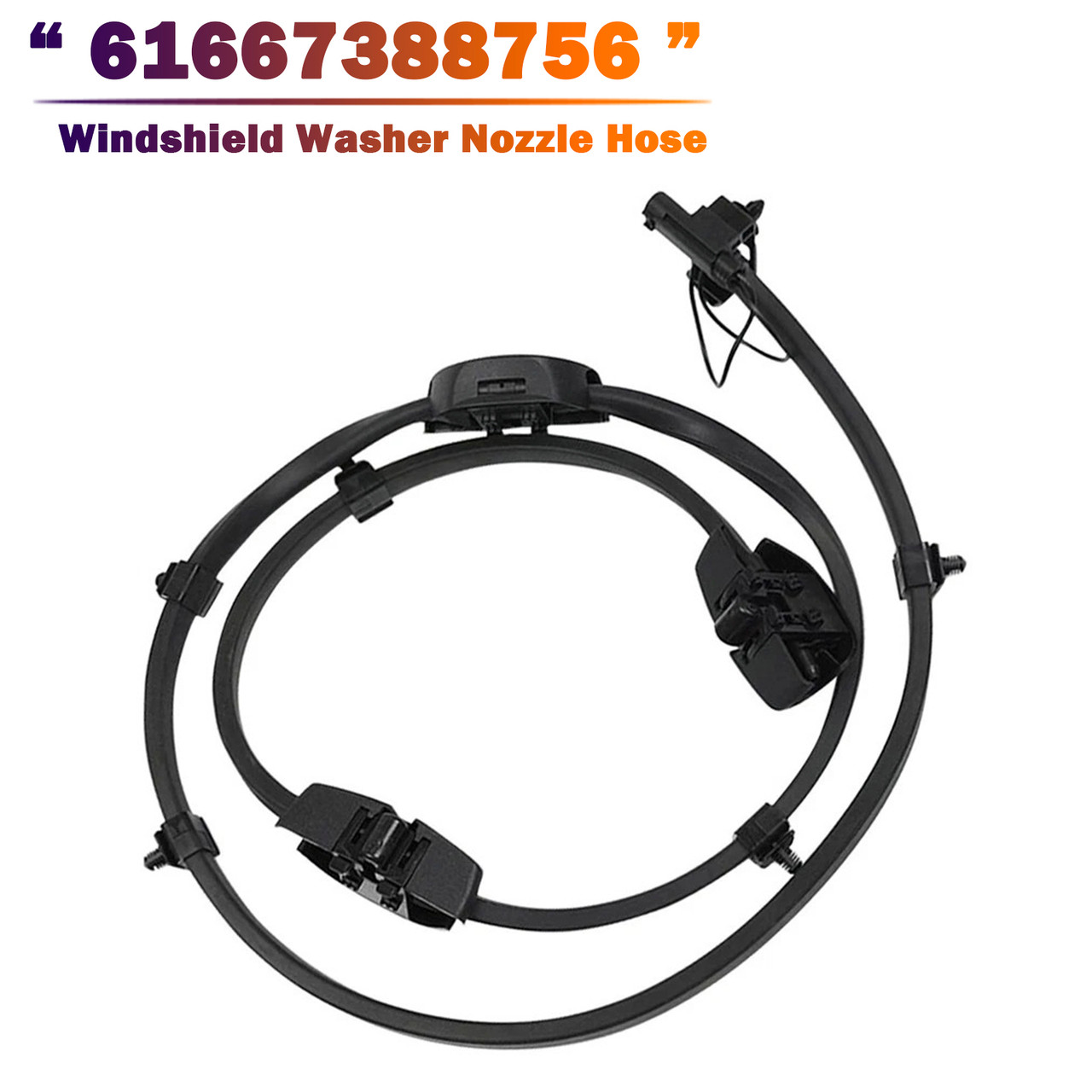 2015-2020 BMW 5 Series G30 F90 G31 G38 Windshield Washer Nozzle Hose 61667388756 Generic