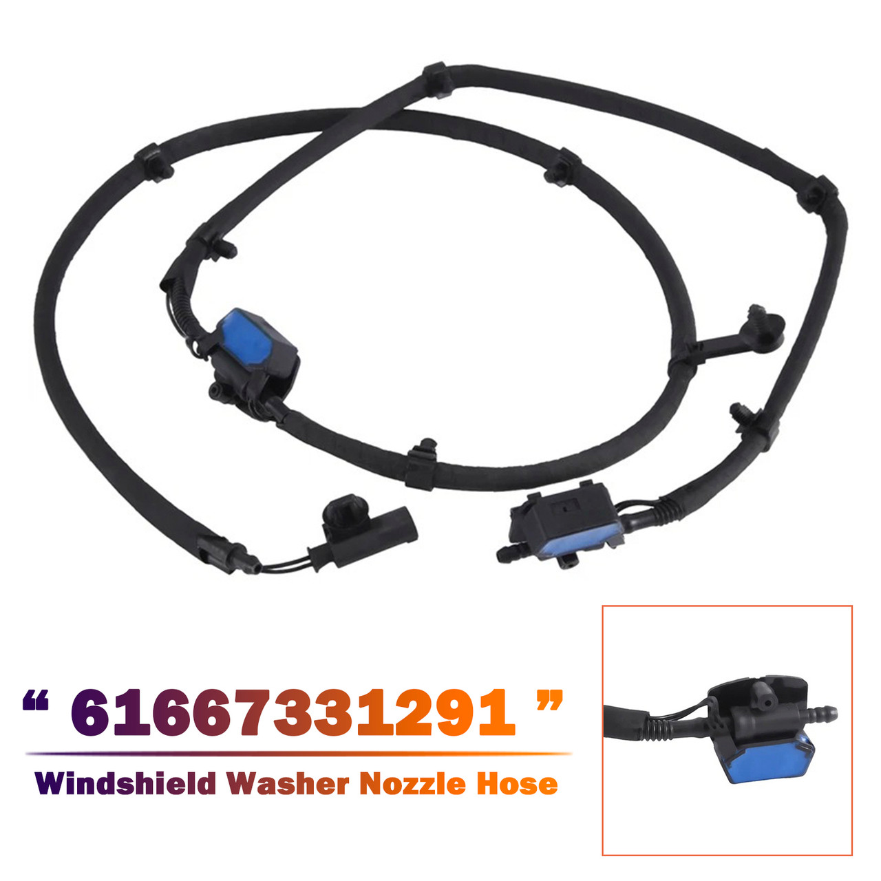 2013-2021 BMW 2 Series F45 F46 218i 220i Windshield Washer Nozzle Hose 61667331291 Generic