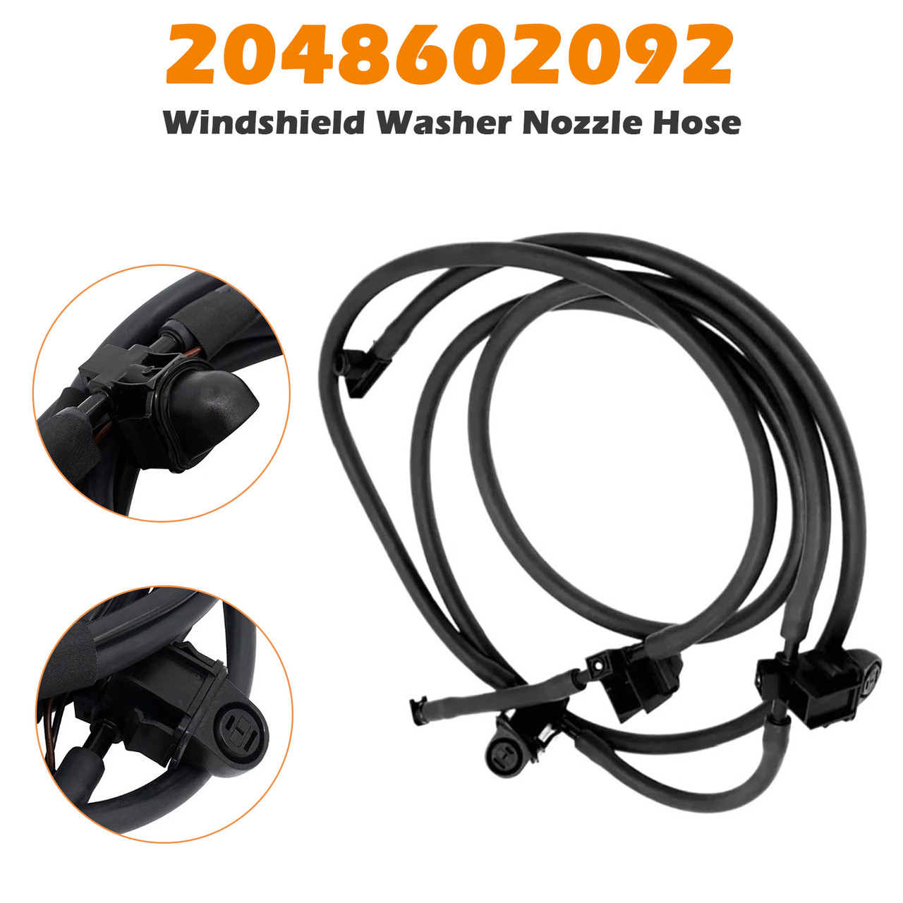 2010-2015 Mercedes-Benz W204 GLK Class Windshield Washer Nozzle Hose Heated 2048602092 Generic