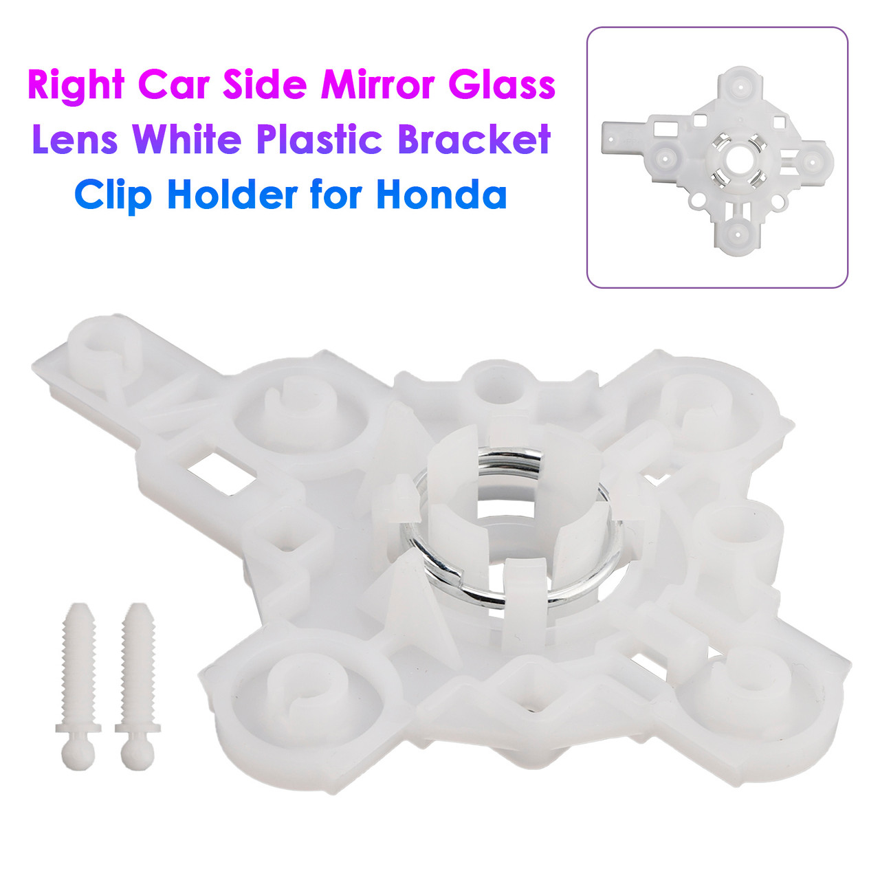 2017-2021 Honda CRV Right Car Side Mirror Glass Lens White Plastic Bracket Clip Holder Generic