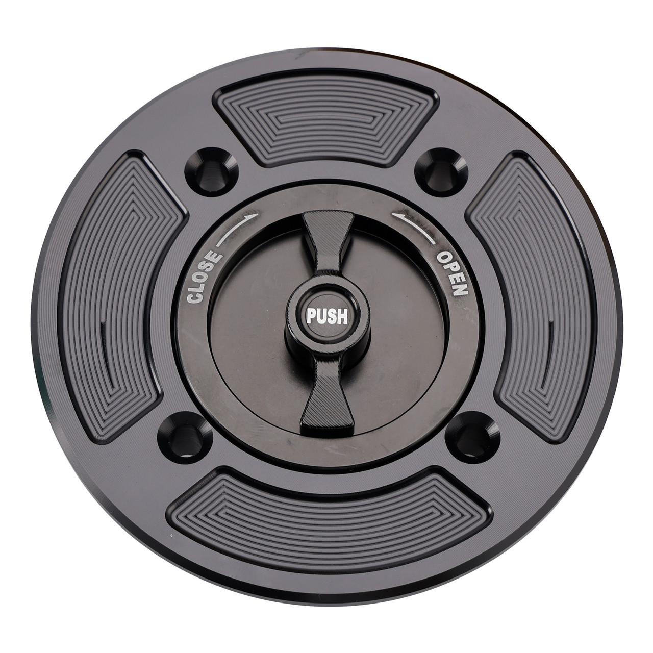 2019-2025 Kawasaki ZX-6R ZX636 Quick Release Keyless Fuel Gas Cap 112mm Black Generic