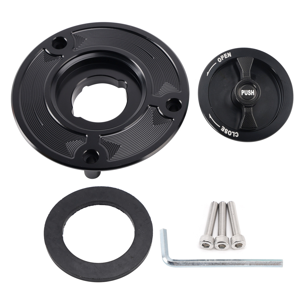 2004-2022 Suzuki GSX-R1000 GSX-R600 GSX-R750 Quick Release Keyless Fuel Gas Cap 107mm Black Generic