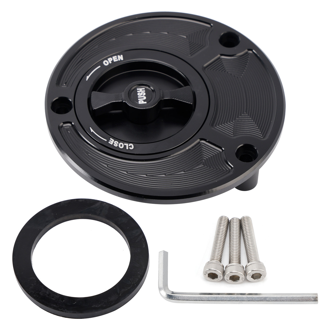 1990-2014 Cagiva Mito 125 Quick Release Keyless Fuel Gas Cap 104mm Black Generic