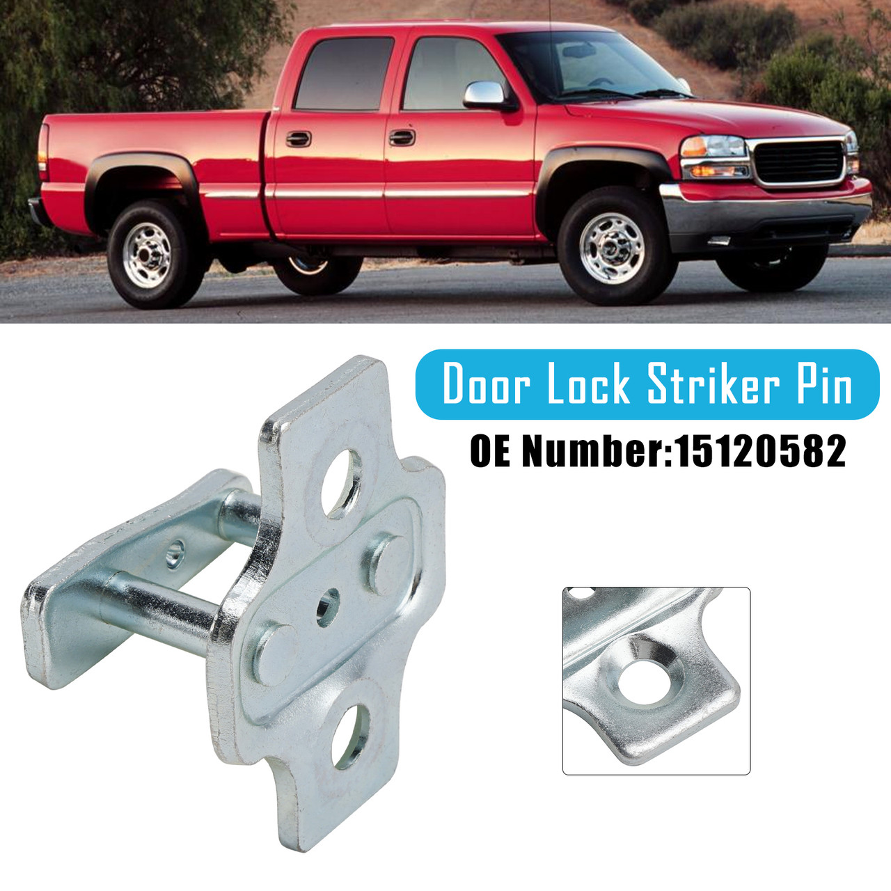 2001-2007 GMC Sierra 1500 2500 3500 Door Lock Striker Pin 15120582 Generic
