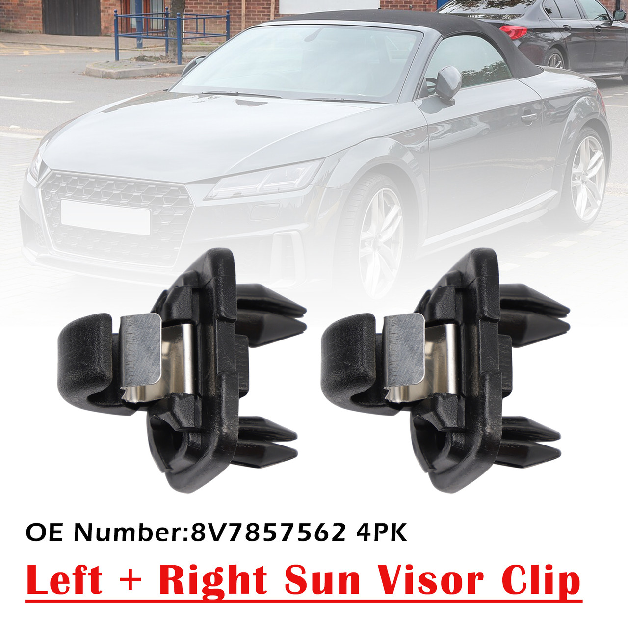 2014-2023 Audi A3 A5 TT 2x Sun Visor Clip 8V7857562 4PK Generic