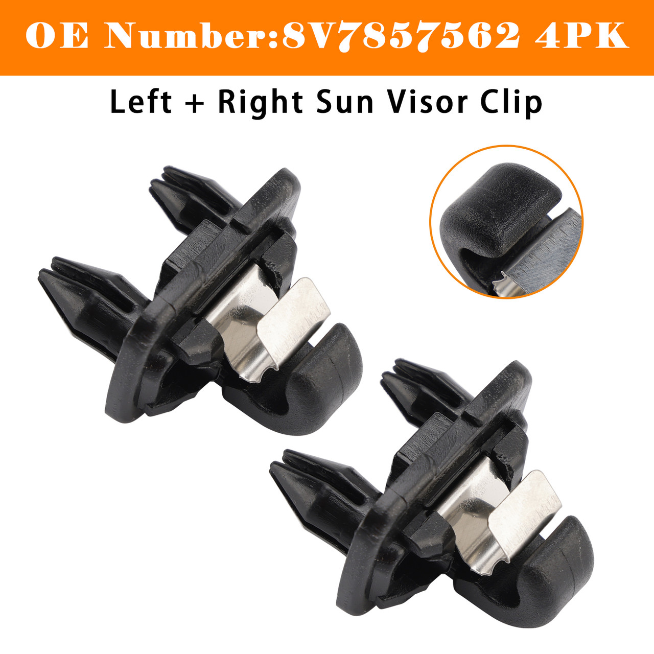 2014-2023 Audi A3 A5 TT 2x Sun Visor Clip 8V7857562 4PK Generic