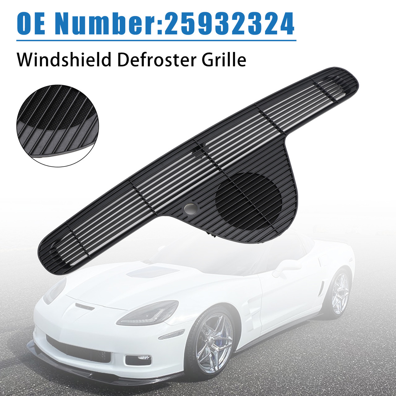 2005-2013 Chevy Corvette Windshield Defroster Grille 25932324 Generic