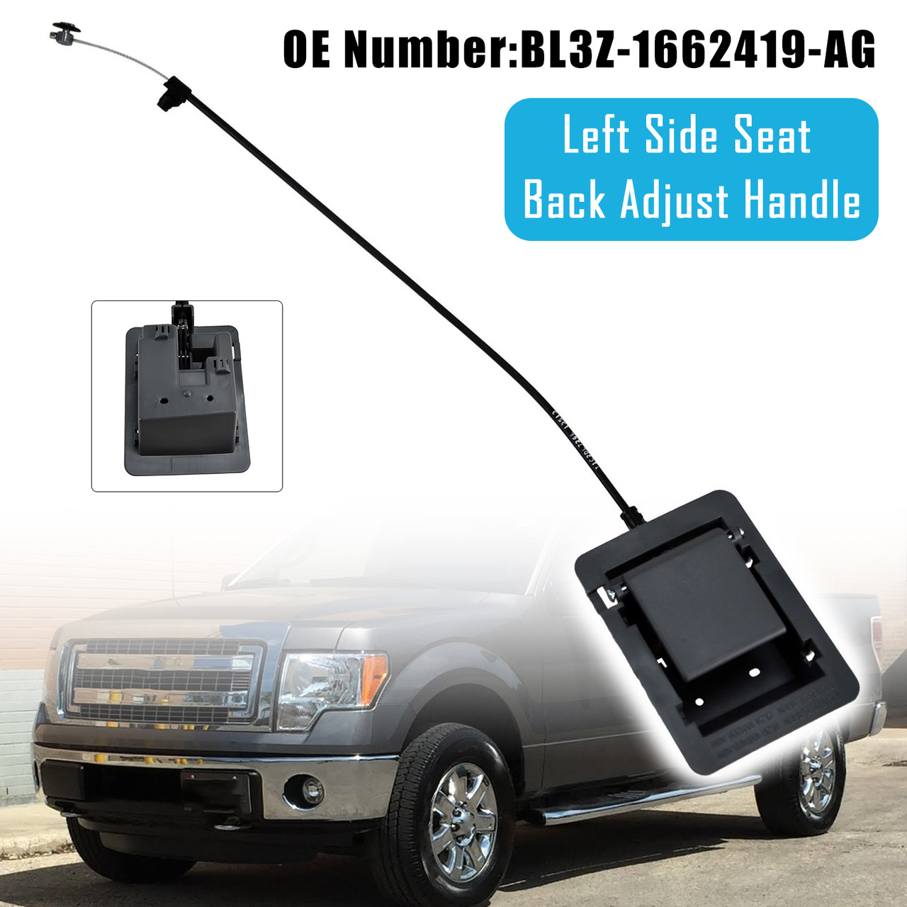 2009-2014 Ford F-150 Left Side Seat Back Adjust Handle BL3Z-1662419-AG Generic