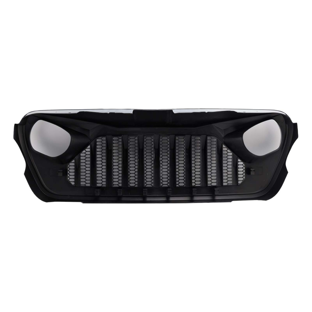 2018-2023 Jeep Wrangler JL JT White & Black Front Vader Grille Bumper Generic