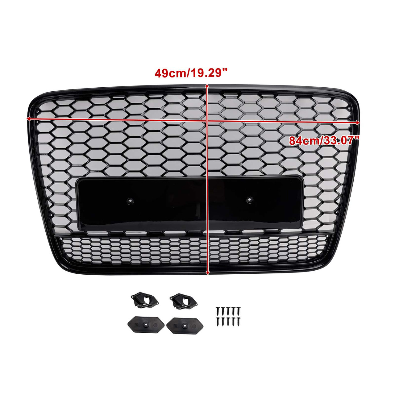 2005-2015 Audi Q7 SQ7 Front Bumper Radiator Vent Mesh Grille Gloss Black Generic