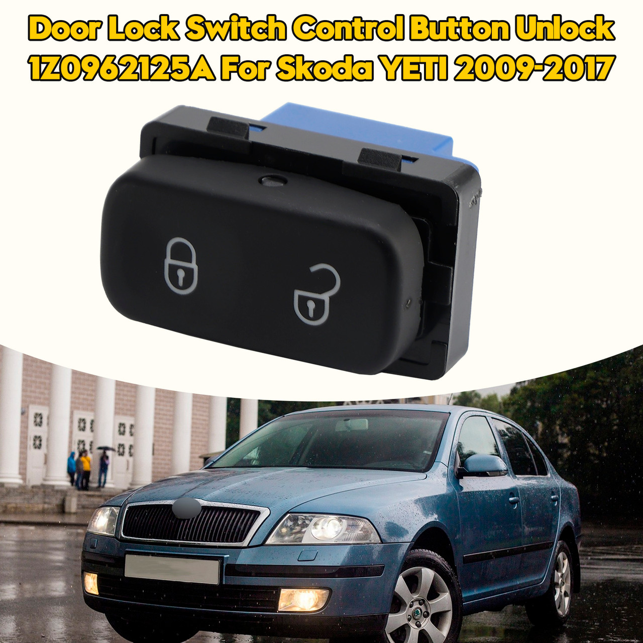 2004-2013 Skoda Octavia MK2 Door Lock Switch Control Button Unlock 1Z0962125A Generic