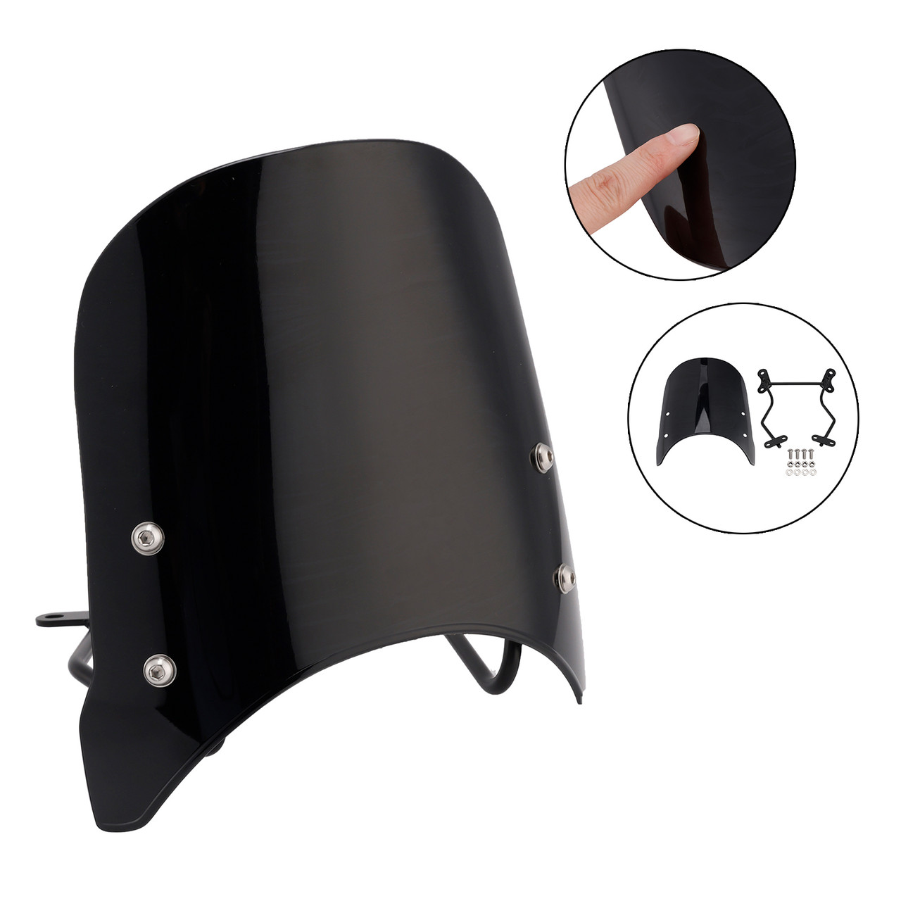 2017-2024 BMW R nineT Pure Windshield WindScreen Black Generic