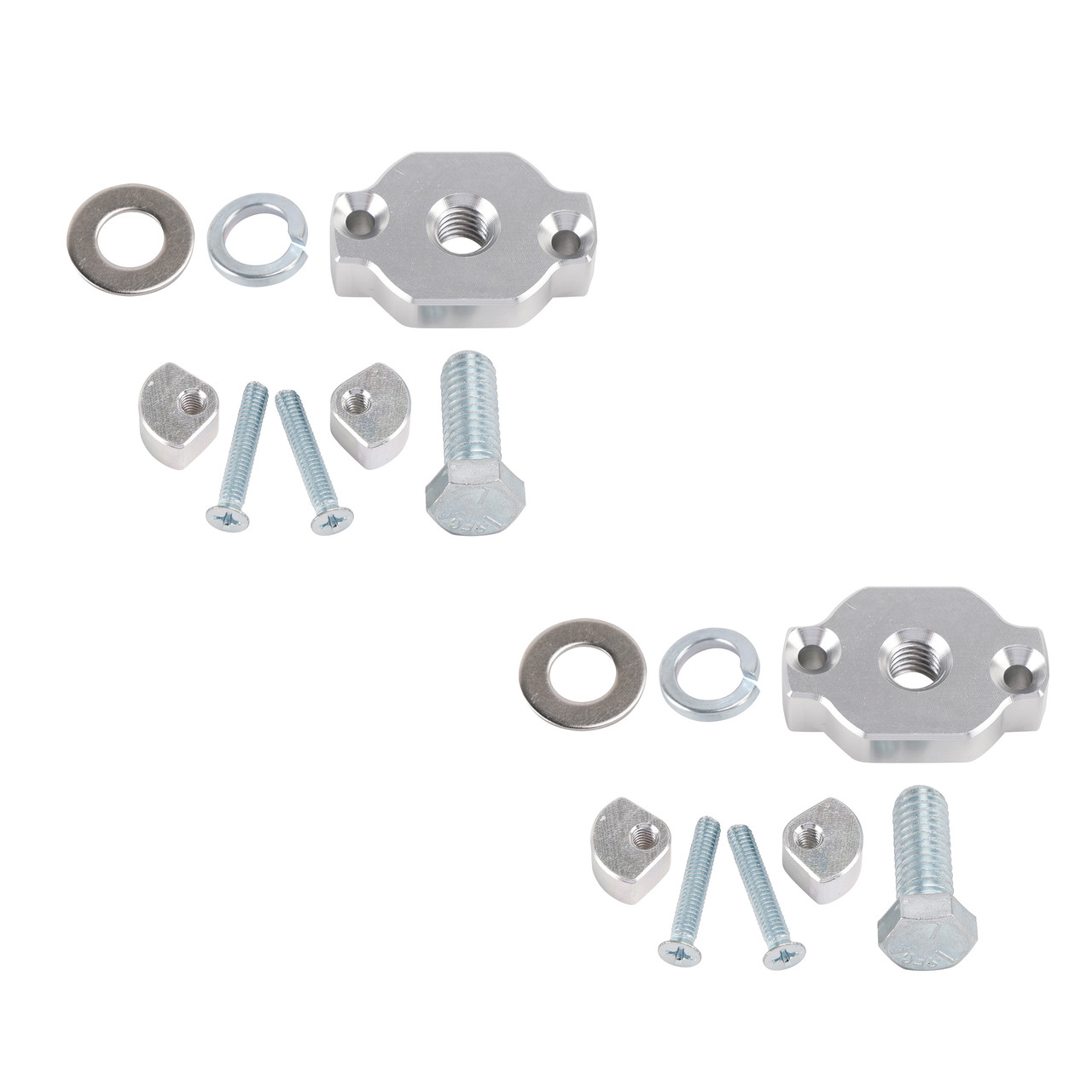 2016-2026 CFMoto CForce 2 Pack Aluminum Quick Attach Accessory Anchor Mounts Kit Silver Generic