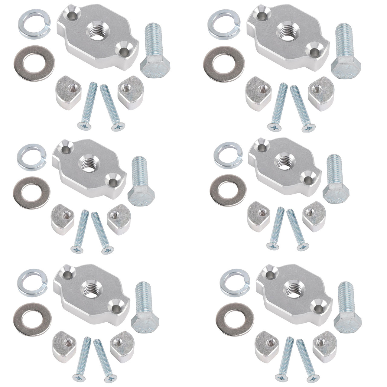 2016-2026 CFMoto CForce 6 Pack Aluminum Quick Attach Accessory Anchor Mounts Kit Silver Generic