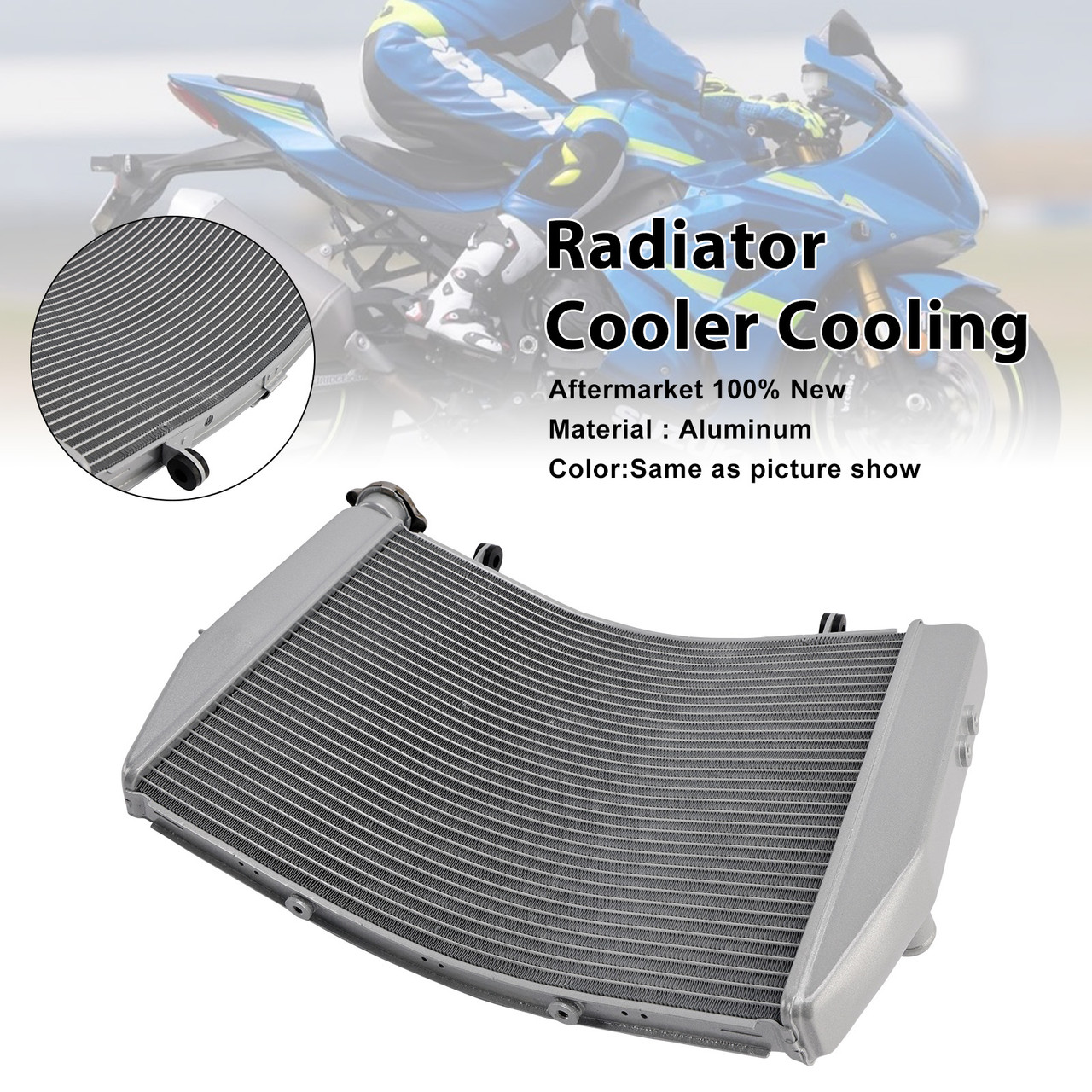 2017-2025 Suzuki GSXR1000 GSXR1000R Radiator Cooler Cooling Silver Generic