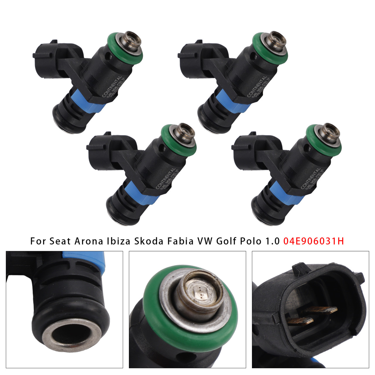 Seat Arona Ibiza Skoda Fabia VW Golf Polo 1.0 04E906031H 4Pcs Fuel Injector Generic