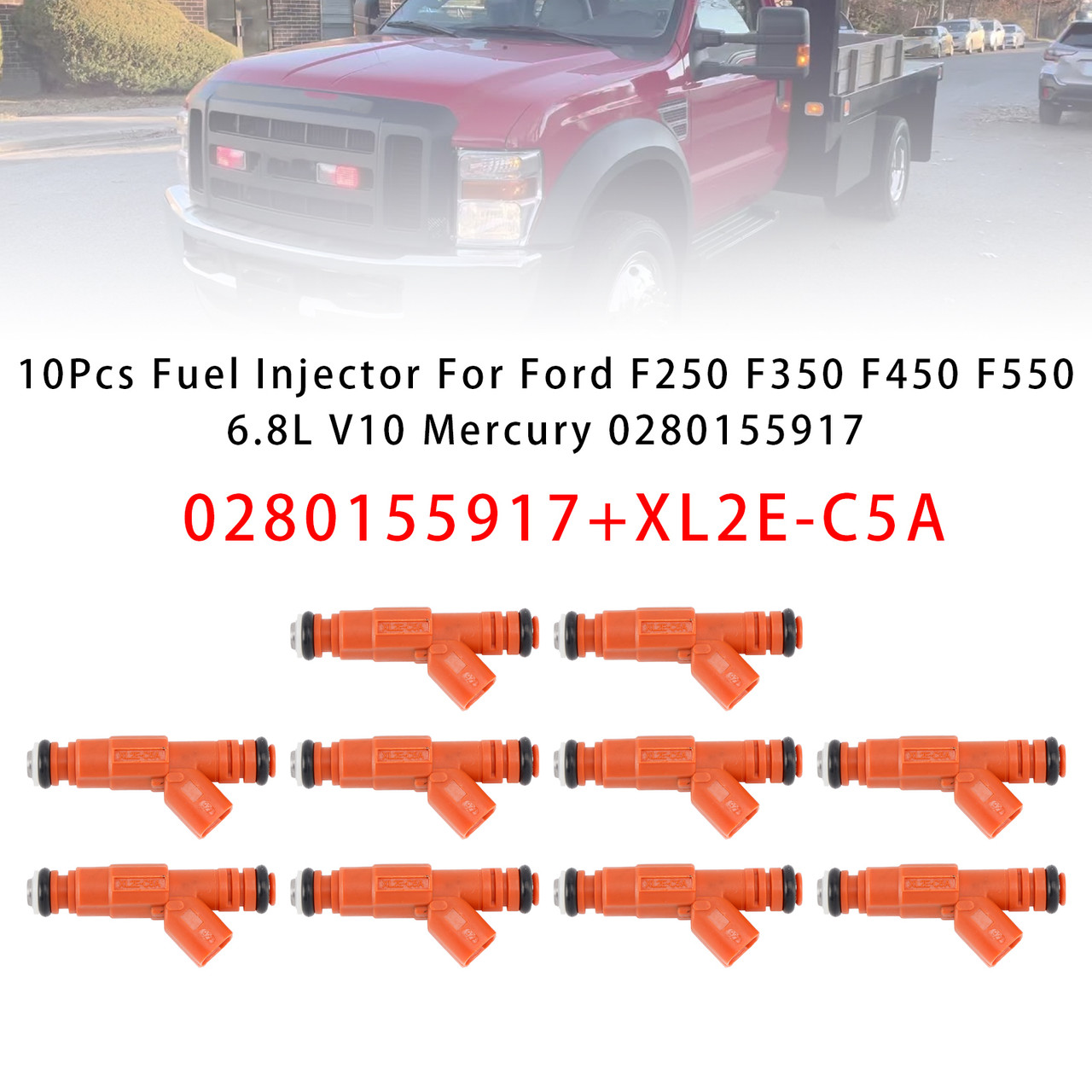 2000-2005 Ford Excursion 6.8L V10 10Pcs Fuel Injector 800-1325N Generic