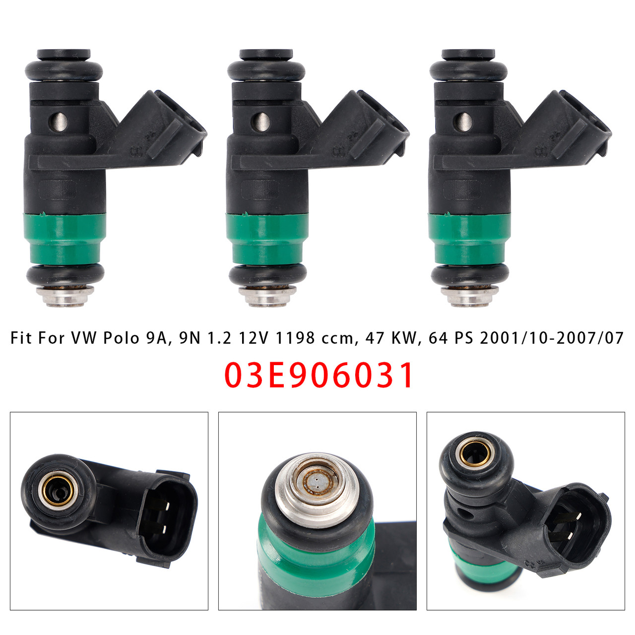 2002-2009 Seat Ibiza III IV 3Pcs Fuel Injector 03E906031 Generic