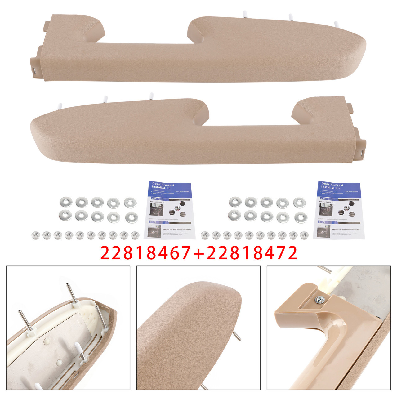 2010-2014 Chevrolet Silverado 1500 2500 3500 Front Left+Right Armrest Repair Kit 22818467 22818472 Generic
