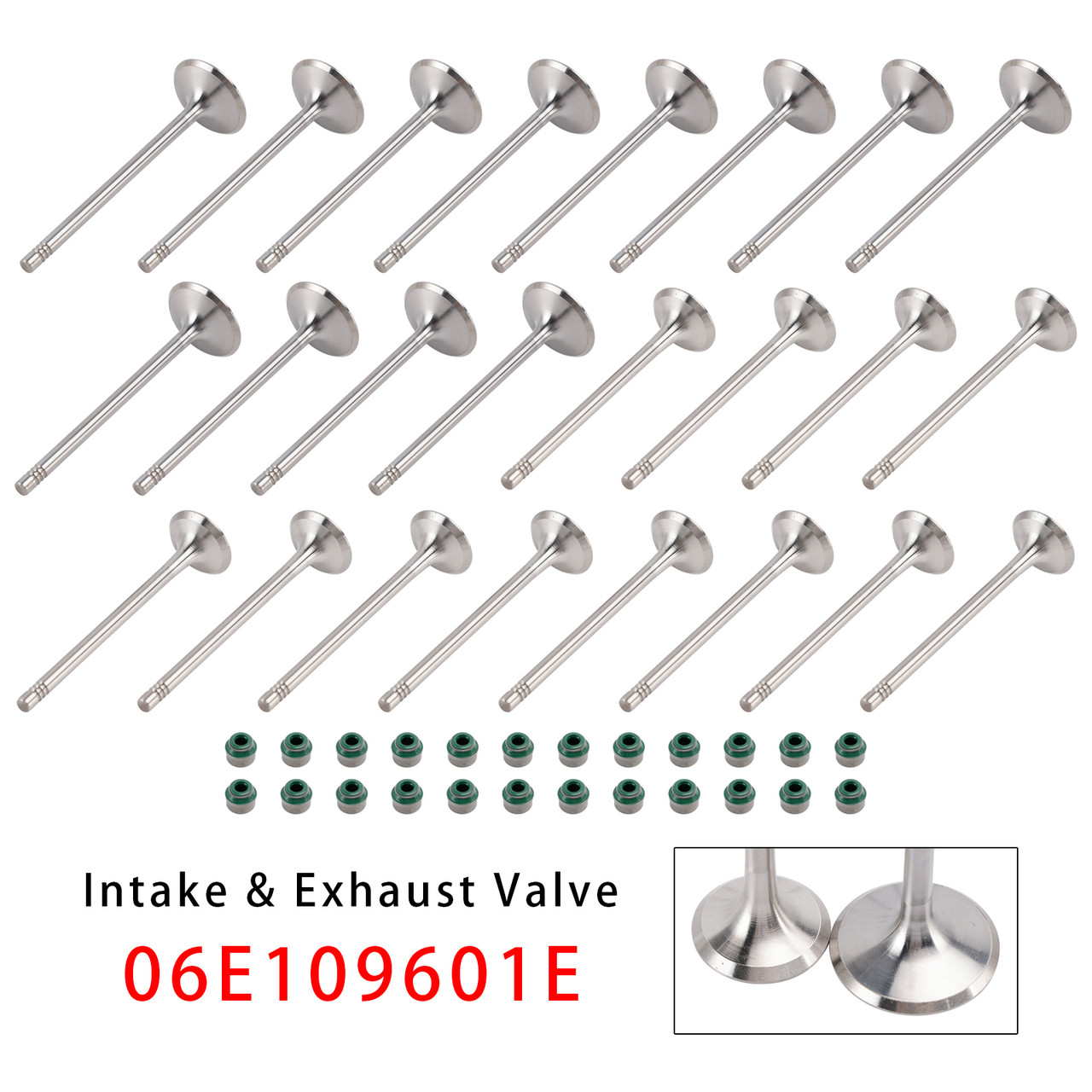 2007-2018 Audi S4 S5 24X Intake+Exhaust Valve Set 06E109601E Generic