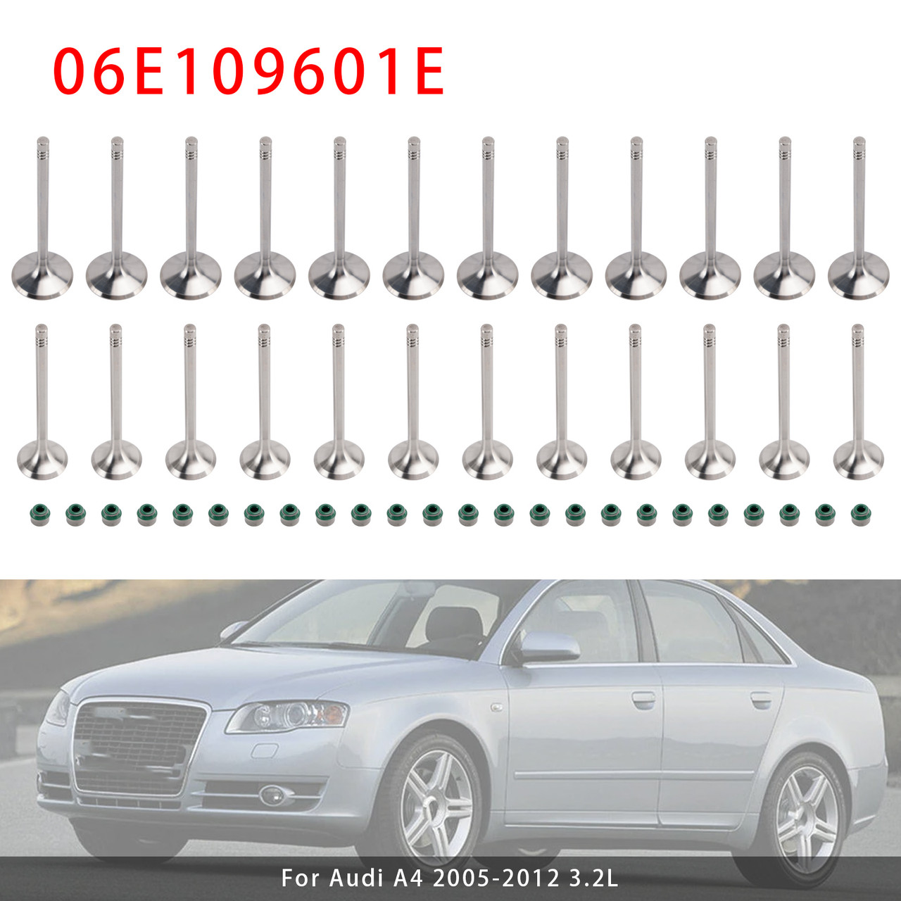 2011-2018 Volkswagen Touareg 3.0 TSI 24X Intake+Exhaust Valve Set 06E109601E Generic