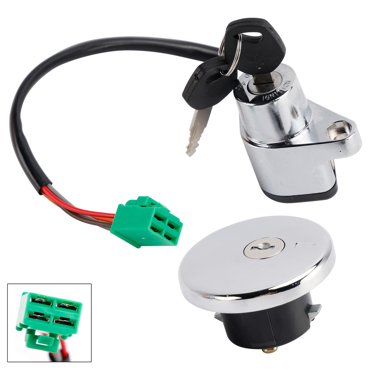 1986-2004 Suzuki LS650 Savage Ignition Switch Lock Set Fuel Gas cap with Keys 37100-24844 Generic
