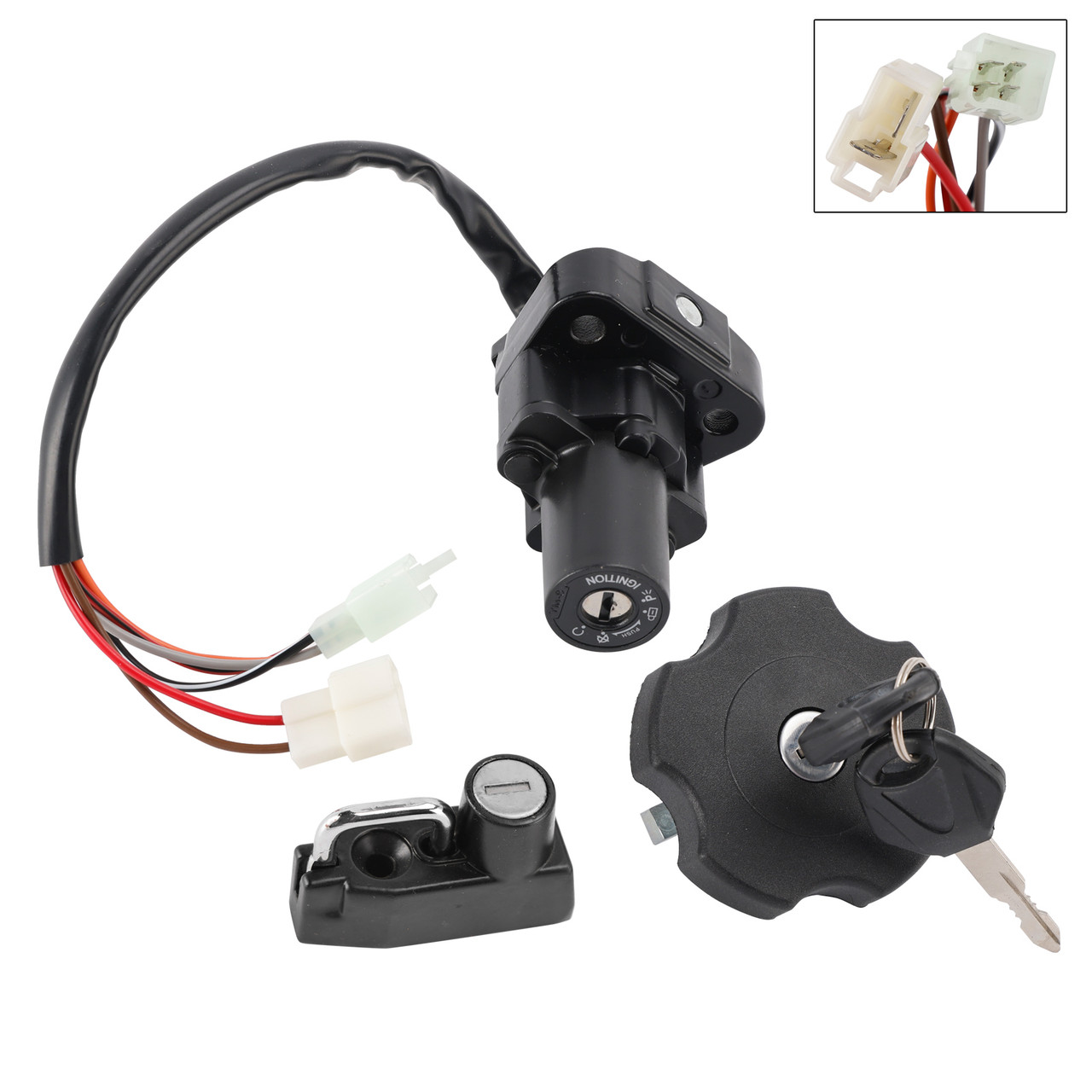 1995-1996/2000-2002 Yamaha XT500E Ignition Switch Lock Set Fuel Gas cap with Keys 4PU-82501-01 Generic