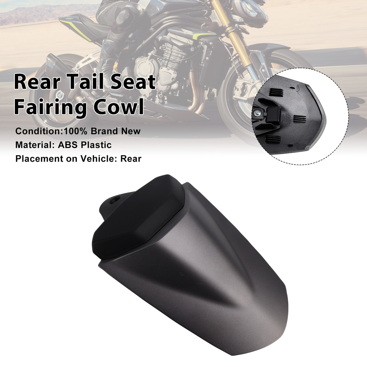 2025-2026 Triumph Speed Triple 1200 RS Rear Tail Seat Fairing Cowl Gray Generic