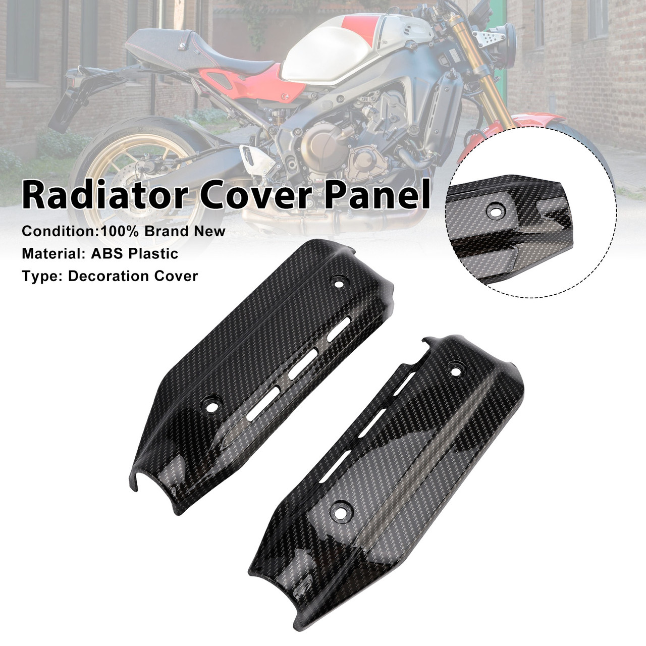 2022-2025 Yamaha XSR900 Radiator Cover Panel Carbon Generic