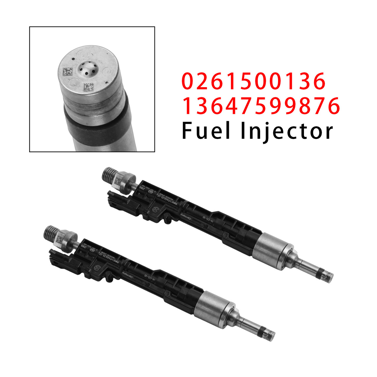2011-2018 BMW F10 M5 F06 F07 F12 F13 F15 X5 2Pcs Fuel Injector 0261500136 13647599876 Generic