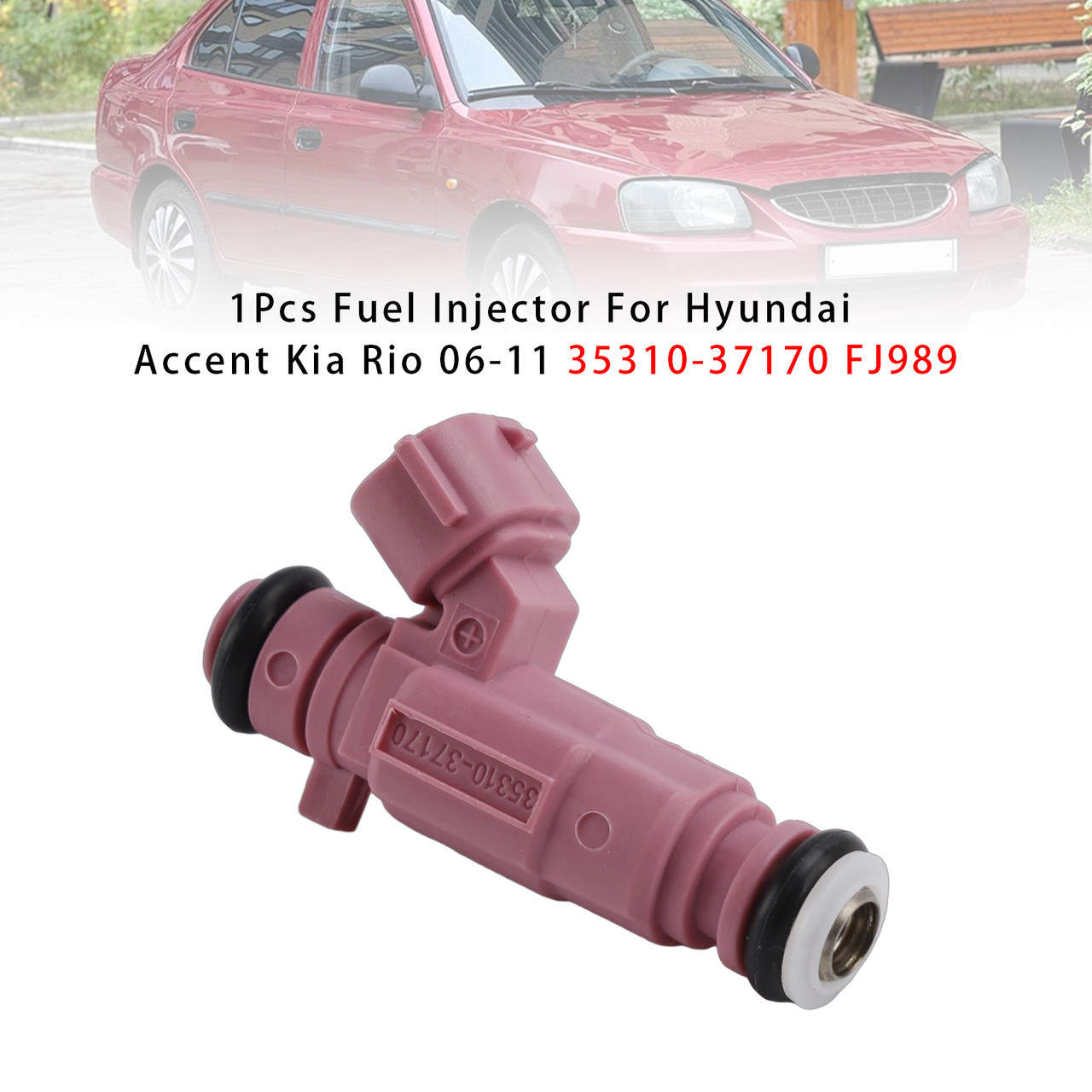 2006-2011 Hyundai Accent L4 1.6L 1Pcs Fuel Injector 35310-37170 FJ989 Generic