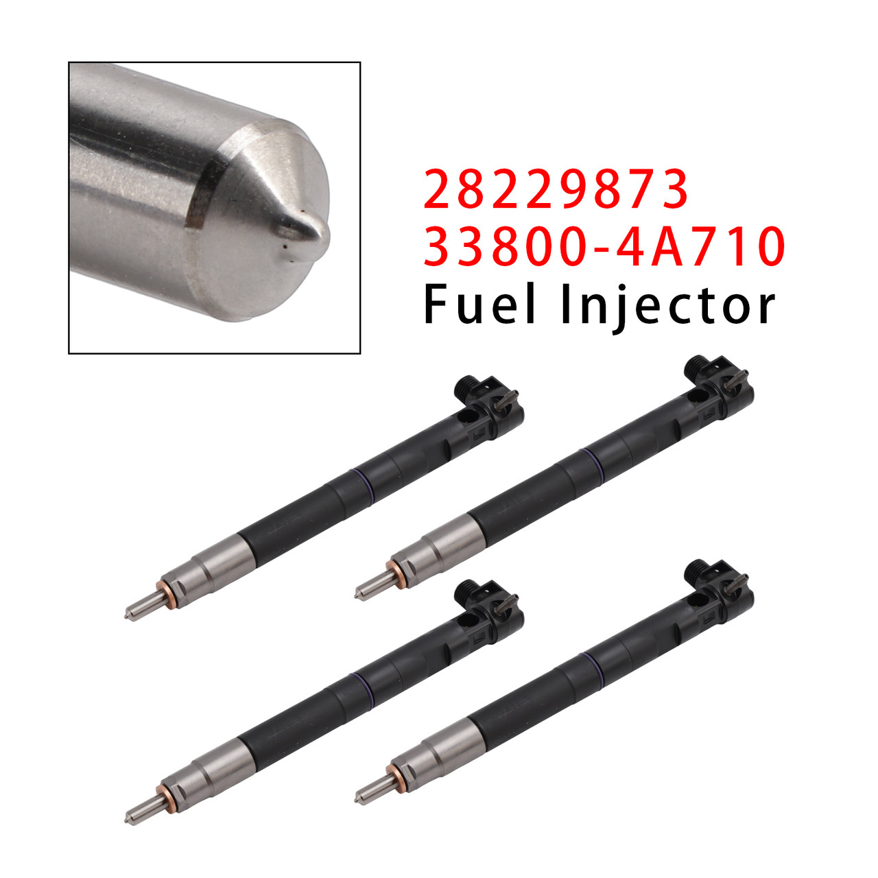 Hyundai KIA H1 2.5 CRDi Kia 4Pcs Common Rail Injector 28229873 33800-4A710 Generic