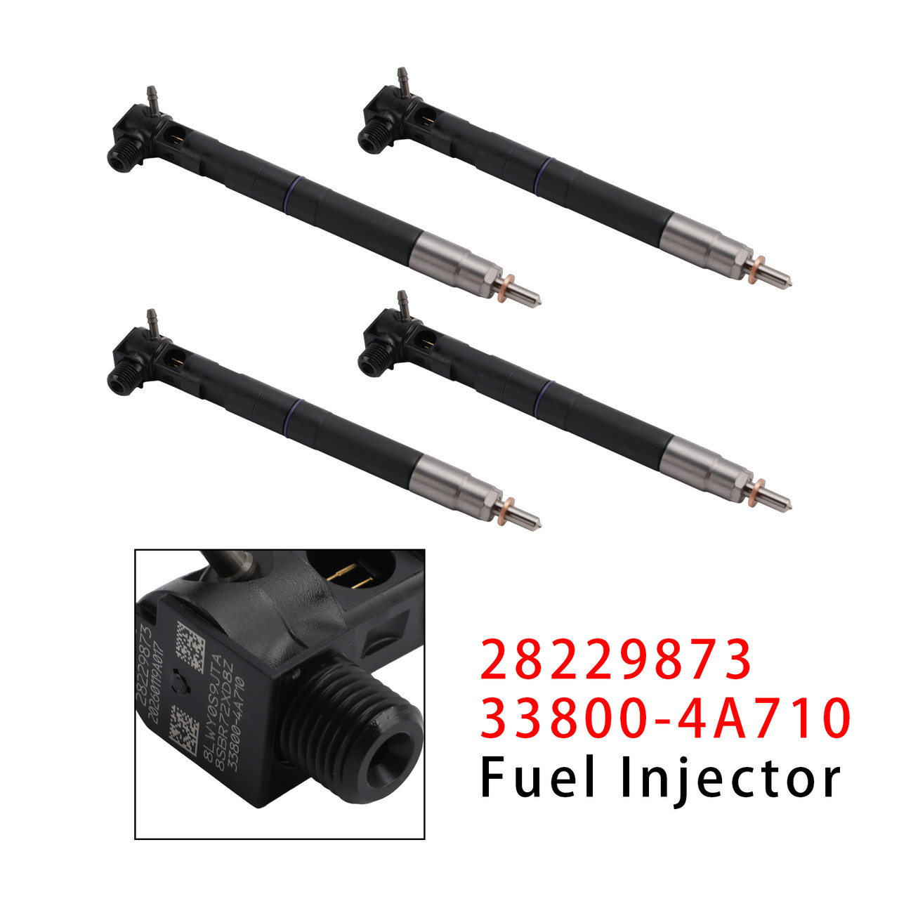 Hyundai KIA H1 2.5 CRDi Kia 4Pcs Common Rail Injector 28229873