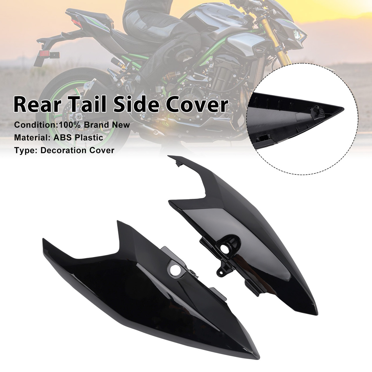 2025-2026 Yamaha Tenere 700 T700S Rear Tail Side Cover Black Generic
