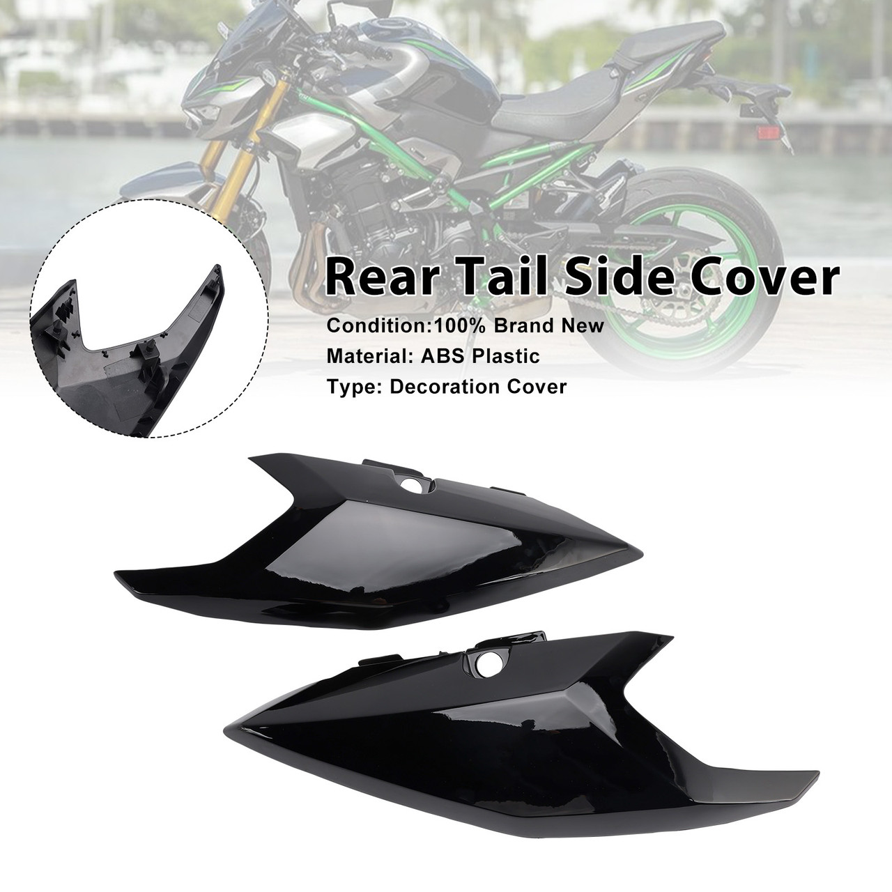 2025-2026 Yamaha Tenere 700 T700S Rear Tail Side Cover Black Generic