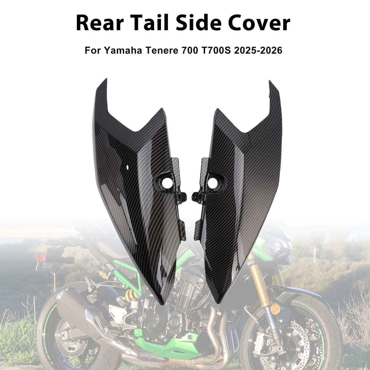 2025-2026 Yamaha Tenere 700 T700S Rear Tail Side Cover Carbon Generic