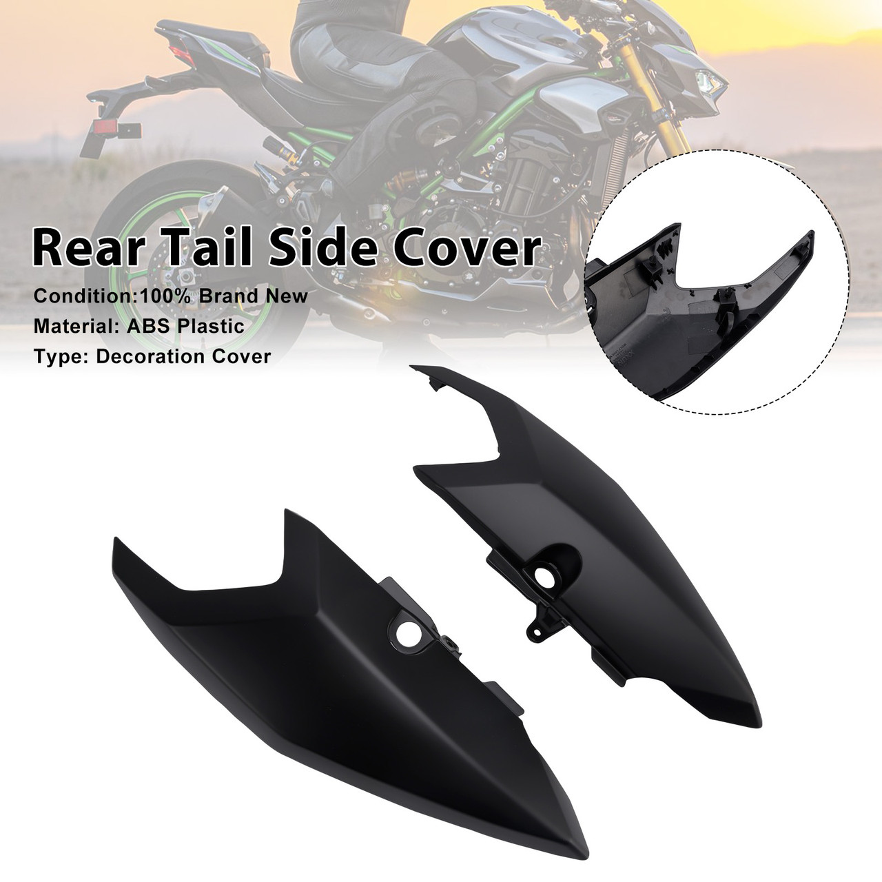 2025-2026 Yamaha Tenere 700 T700S Rear Tail Side Cover Matte Black Generic