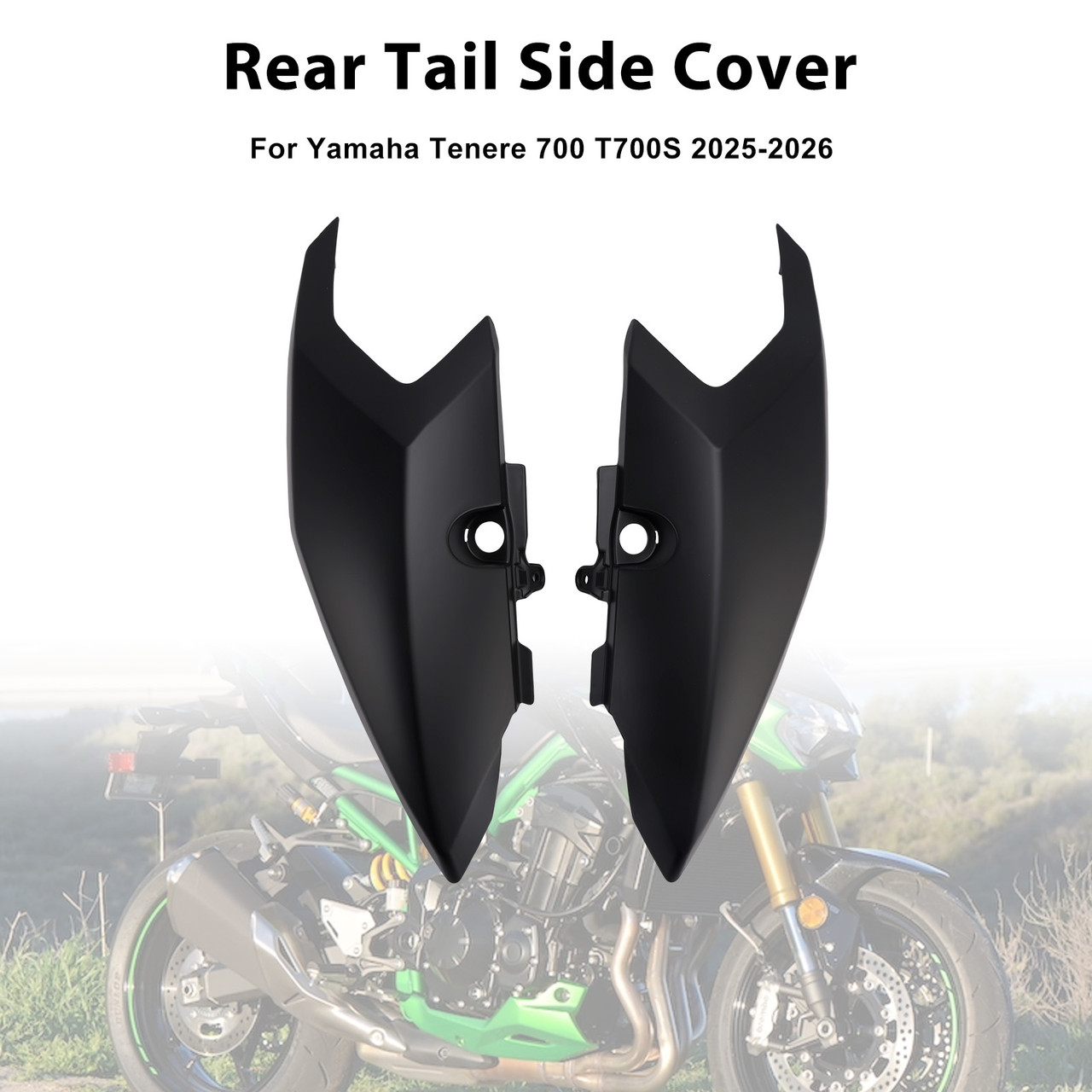 2025-2026 Yamaha Tenere 700 T700S Rear Tail Side Cover Matte Black Generic
