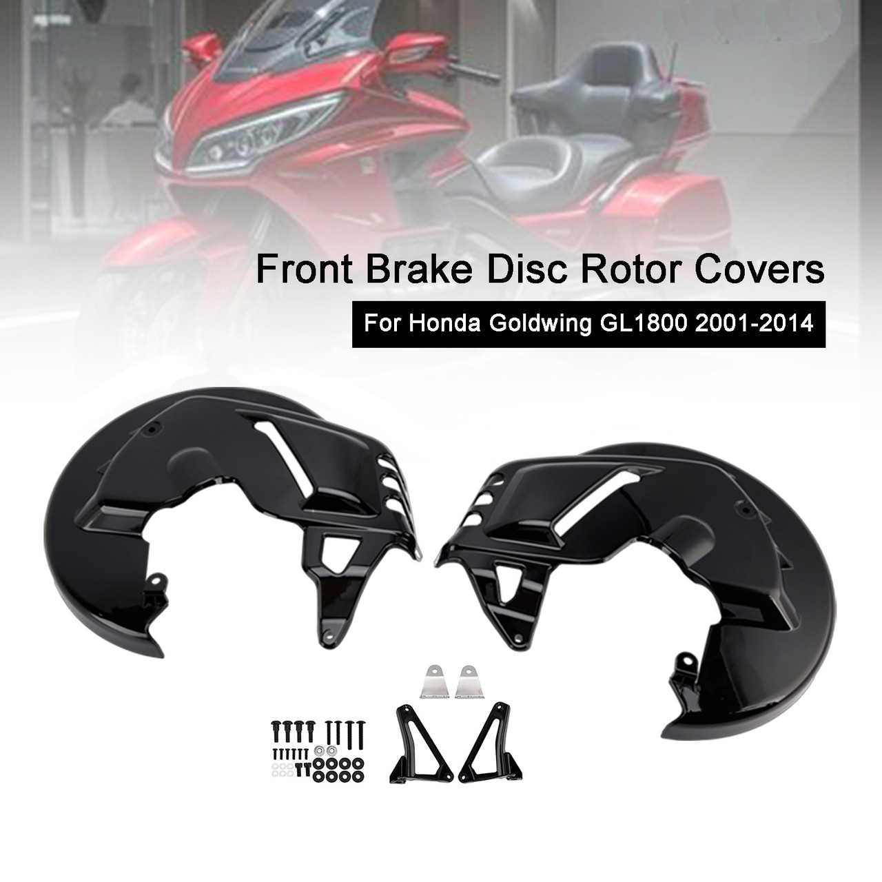 2001-2015 Honda Goldwing and Goldwing Tour models Front Brake Disc Rotor Covers Black Generic