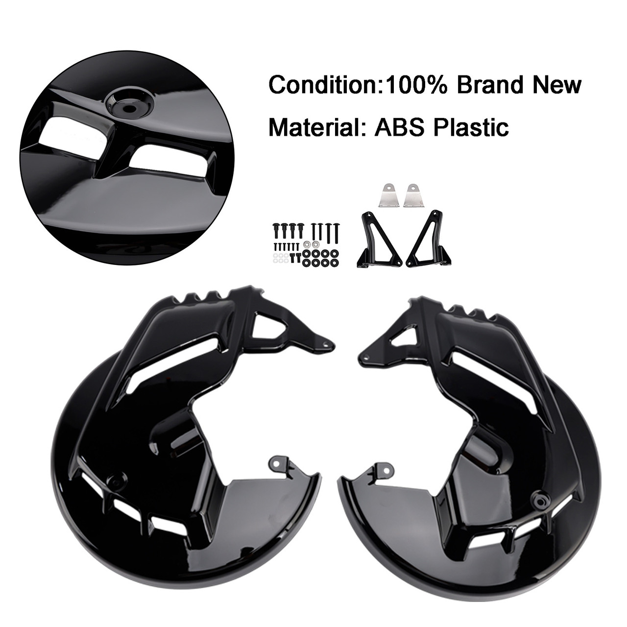 2001-2015 Honda Goldwing and Goldwing Tour models Front Brake Disc Rotor Covers Black Generic
