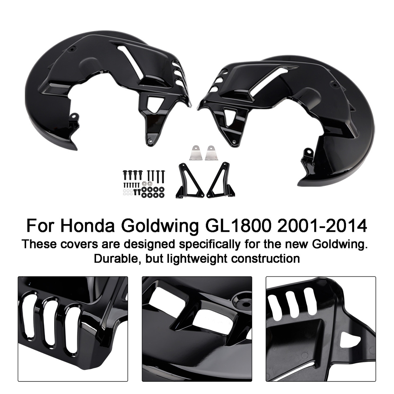 2013-2015 Honda F6B Front Brake Disc Rotor Covers Black Generic