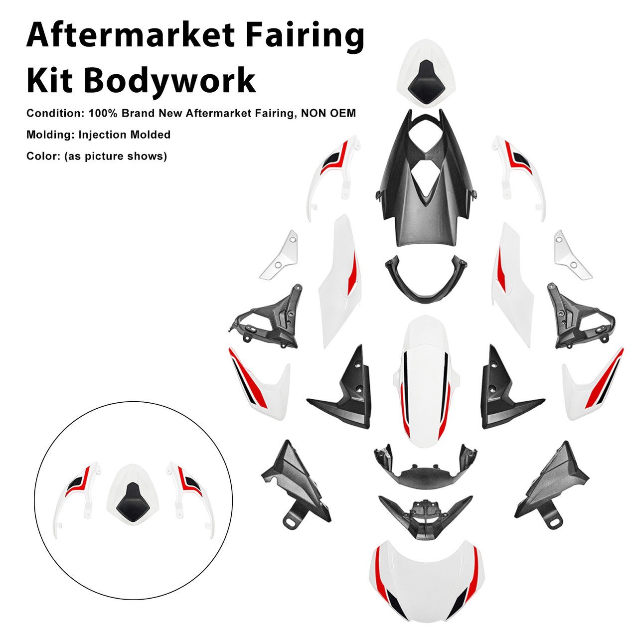 2020-2022 Triumph Street Triple 765 R/RS Aftermarket Fairing Kit Bodywork#010 Generic